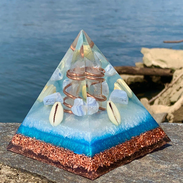 Nile River Orgonite Pyramid