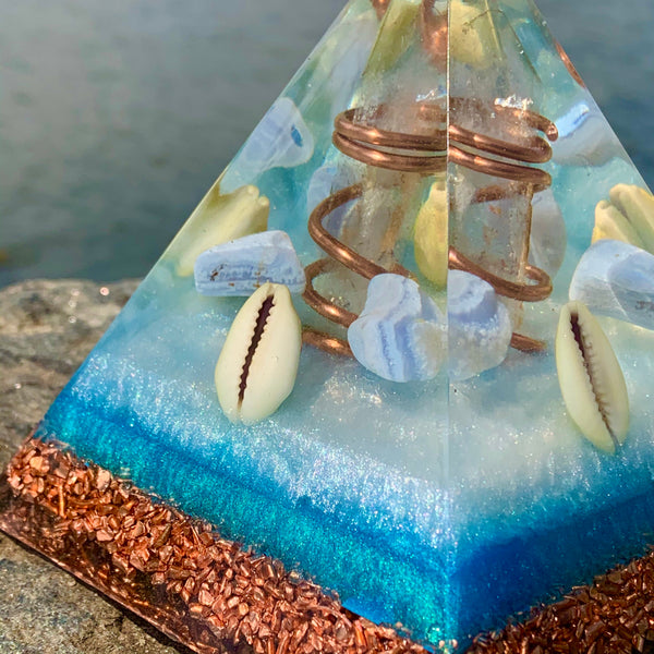 Nile River Orgonite Pyramid