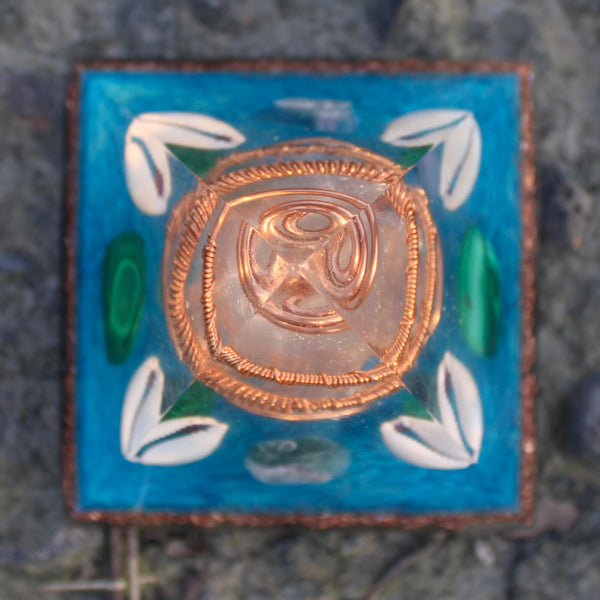 Blu Wave Orgonite Pyramid
