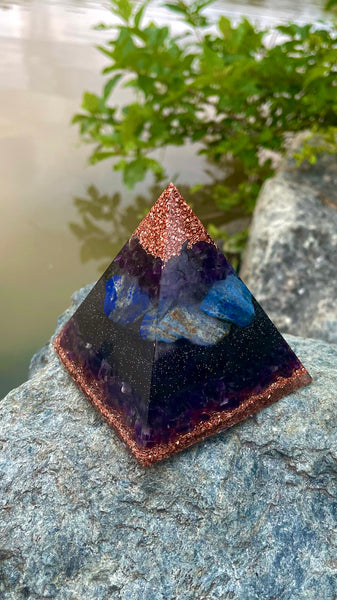 Dark Mystic Orgonite Pyramid