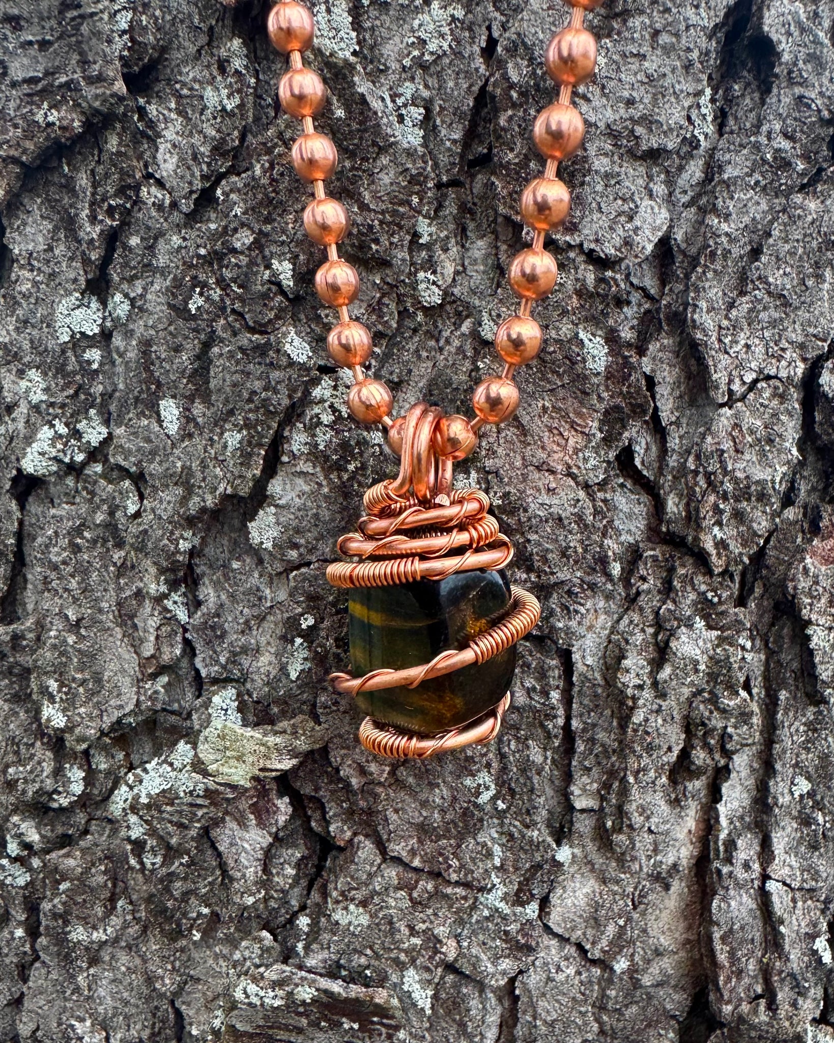 Blue Tiger Eye Pendant (sm)