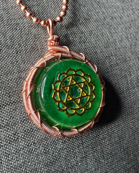 Heart Chakra (Anahata) Orgonite Amulet