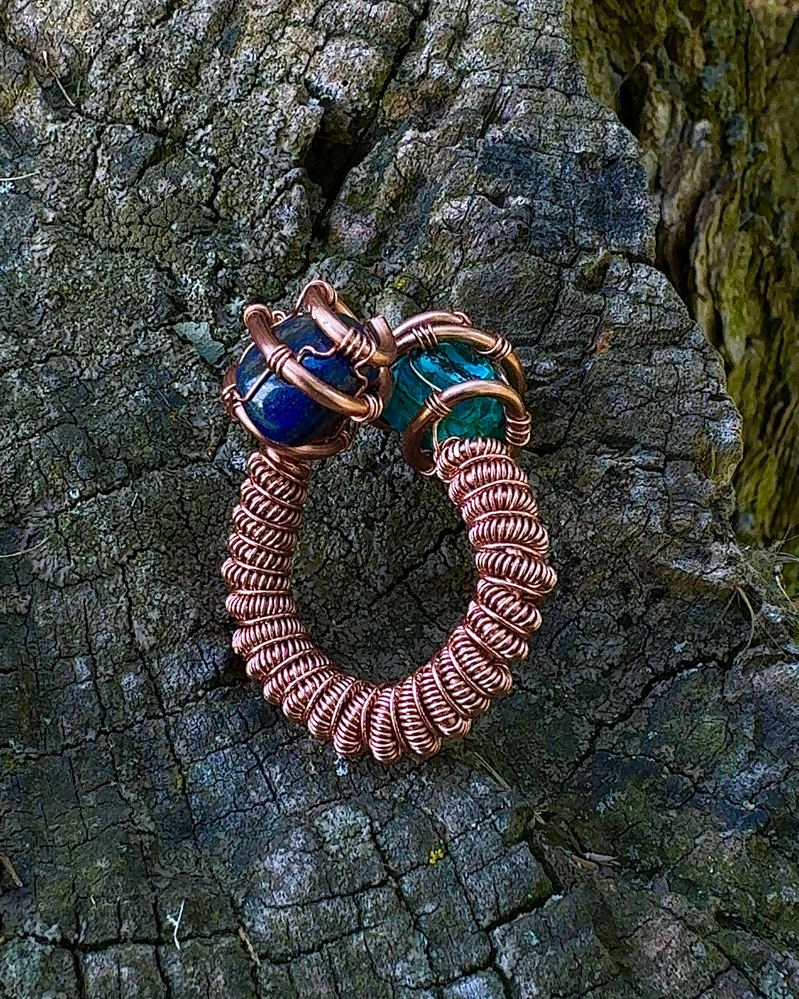 Chryscolla + Lapis Lazuli U-Ring