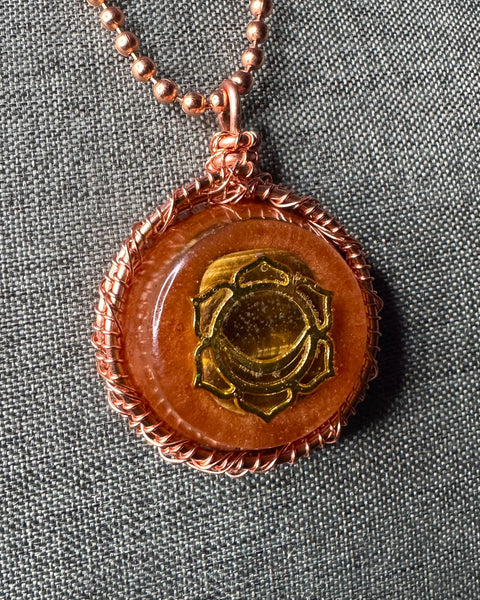 Sacral Chakra (Svadhishthana) Orgonite Amulet