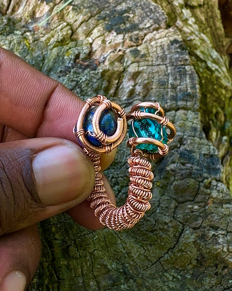 Chryscolla + Lapis Lazuli U-Ring