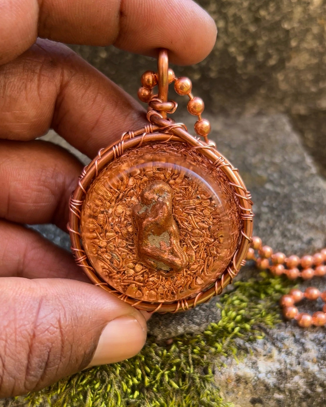 Copper on Copper on Copper Amulet