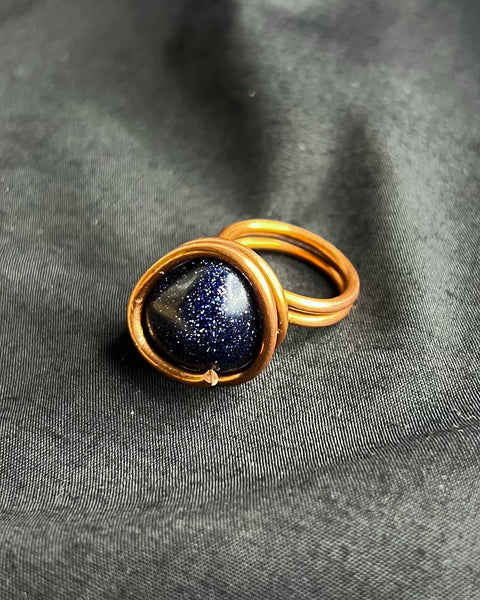 Blue Goldstone Ring