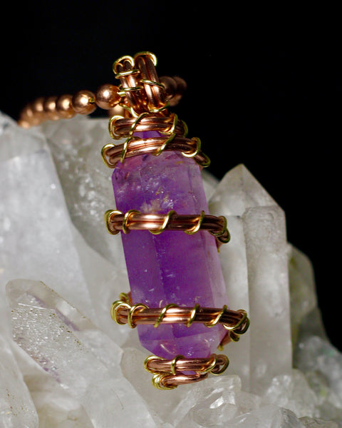 Amethyst + Copper Necklace