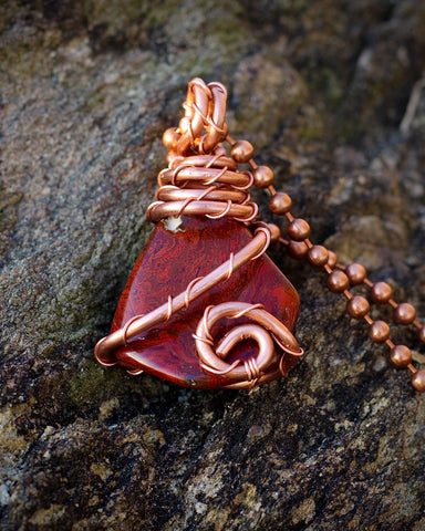 Red Jasper + Copper Necklace