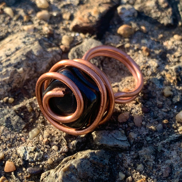 Hematite x Copper Ring