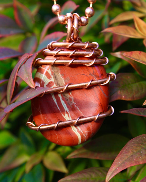 Red Jasper + Copper Necklace