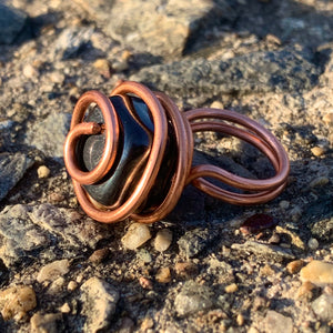 Hematite x Copper Ring