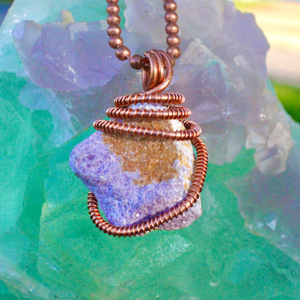 Lepidolite + Copper Necklace