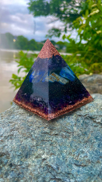 Dark Mystic Orgonite Pyramid