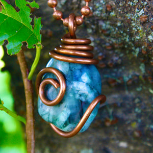 Emerald + Copper Necklace