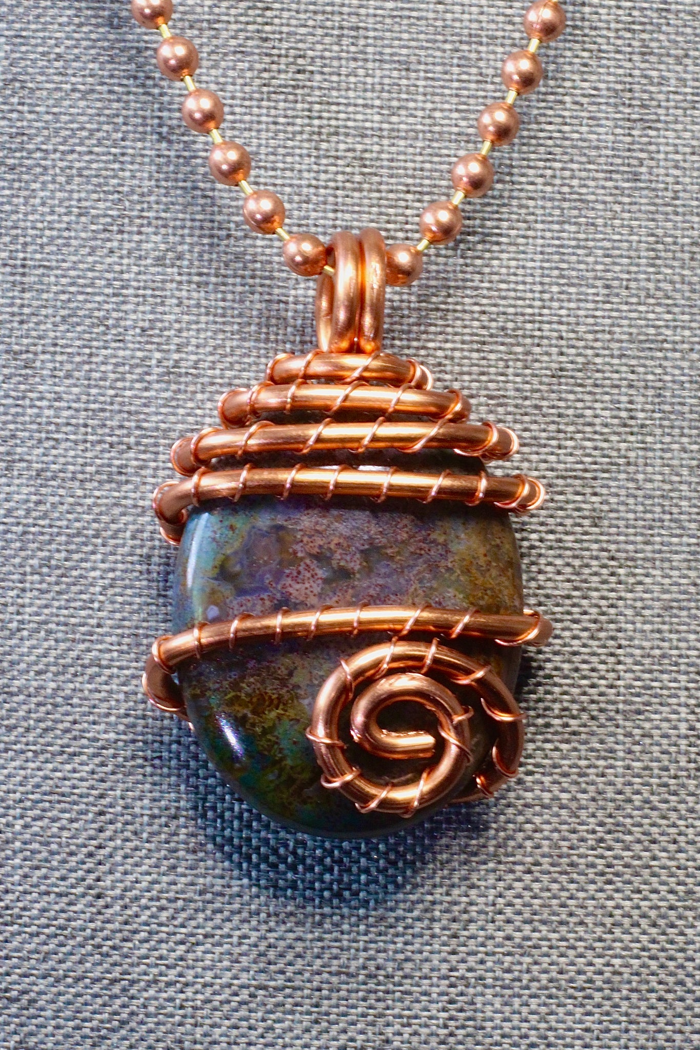 Ocean Jasper + Copper Necklace