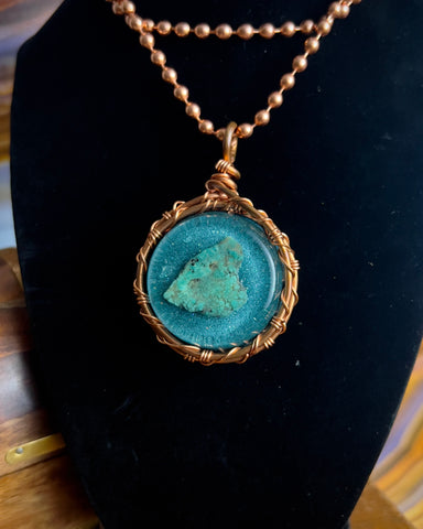 Turquoise Orgonite Amulet