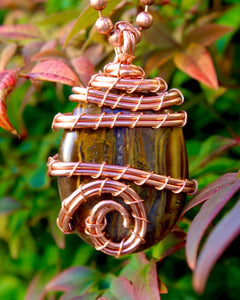 Tiger’s Eye + Copper Necklace