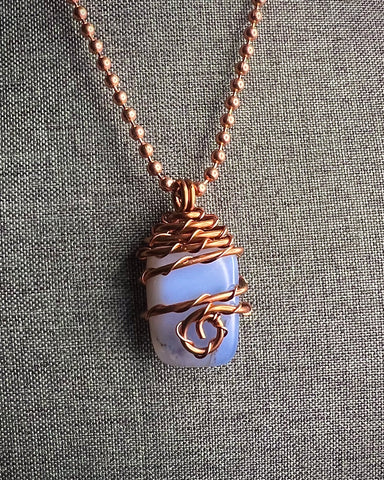 Blue Chalcedony Pendant