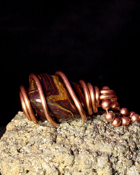 Tiger Iron + Copper Necklace